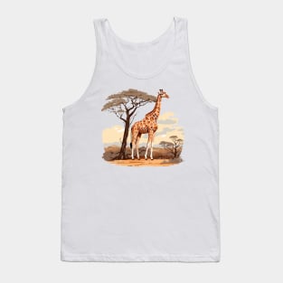 Watercolor Giraffe Tank Top